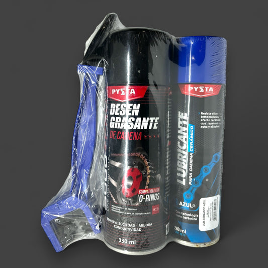 KIT DE LIMPIEZA AZUL(LUBRICANTE+DESENGRASANTE+CEPILLO)